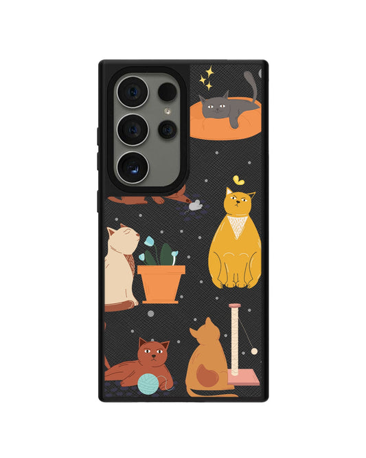Android Leather Grip - Playful Cat