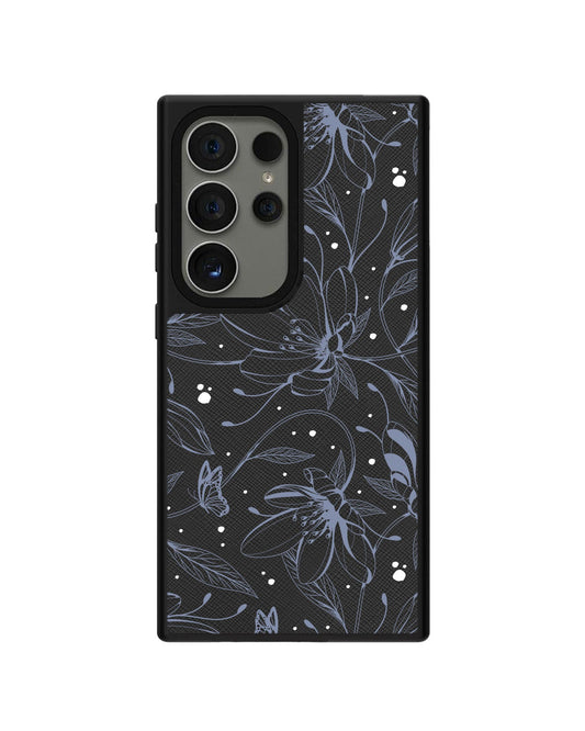 Android Leather Grip - Sketchy Flower & Butterfly 2.0