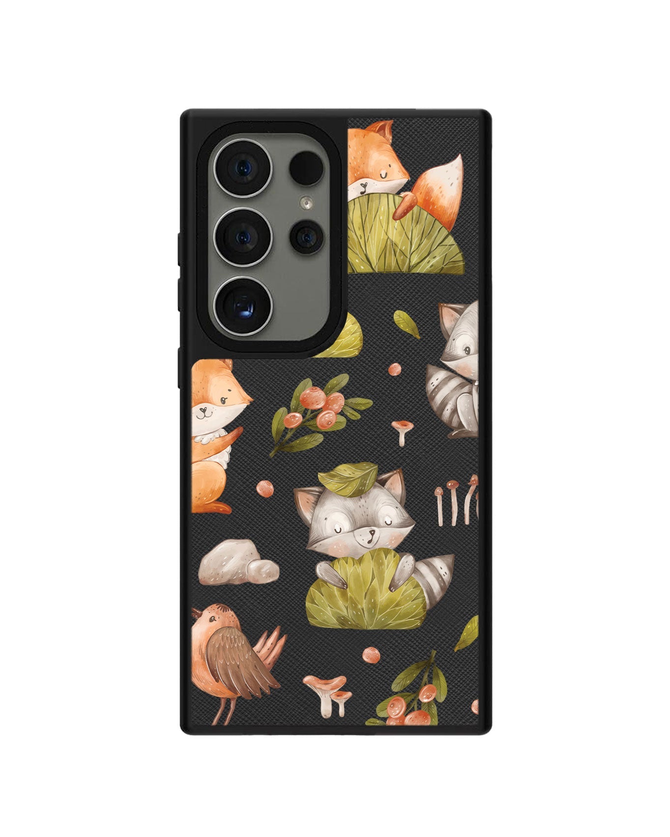 Android Leather Grip - Racoon and Friends