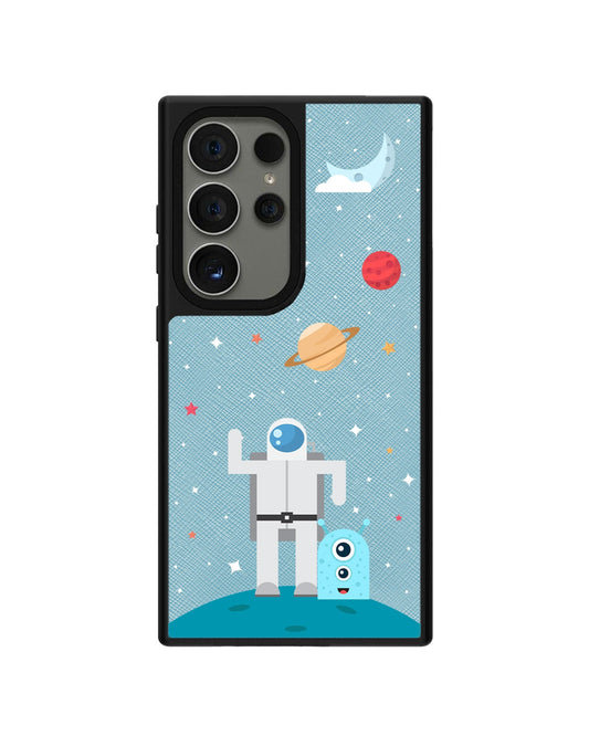 Android Leather Grip - Blue Alien