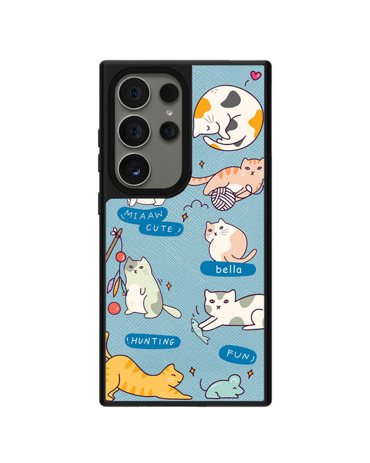 Android Leather Grip - Playful Cat 2.0