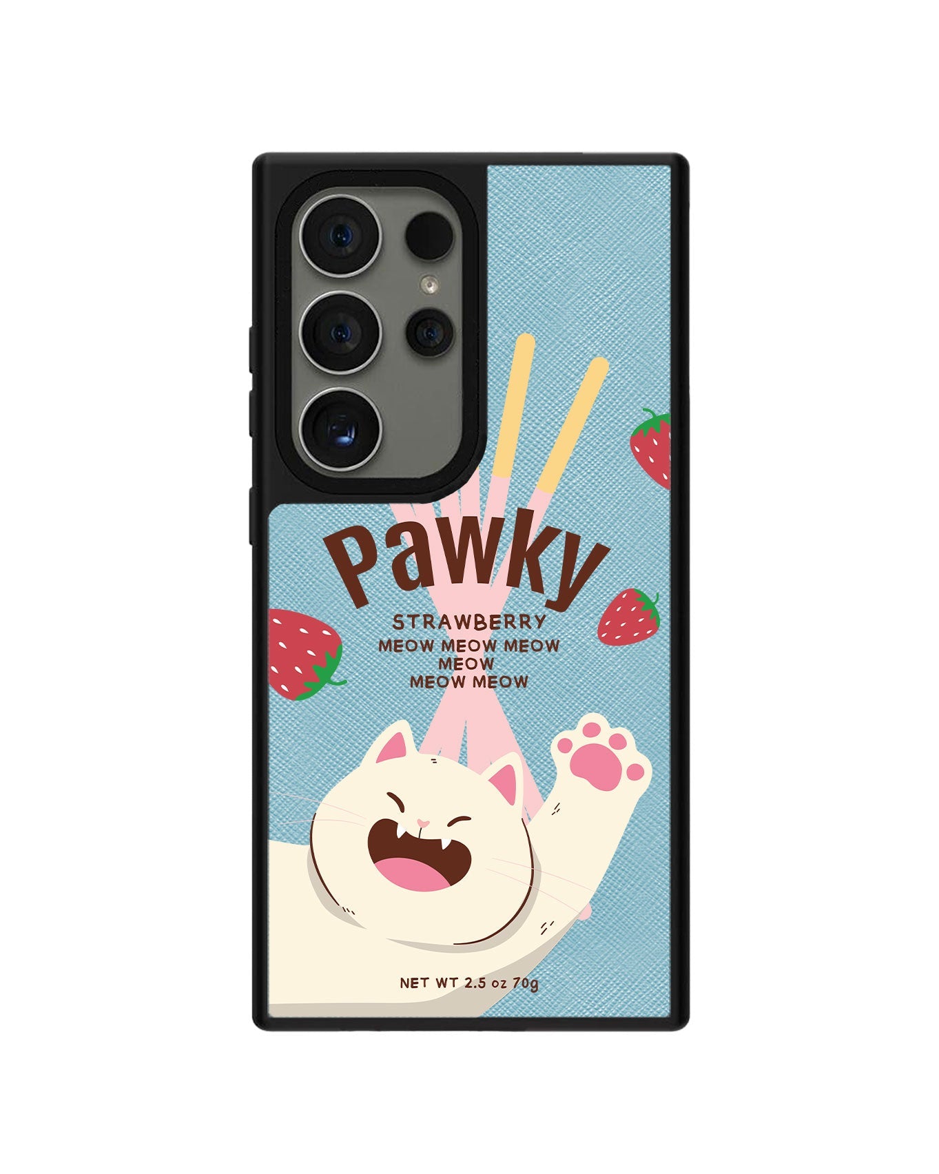 Android Leather Grip - Pawky Cat