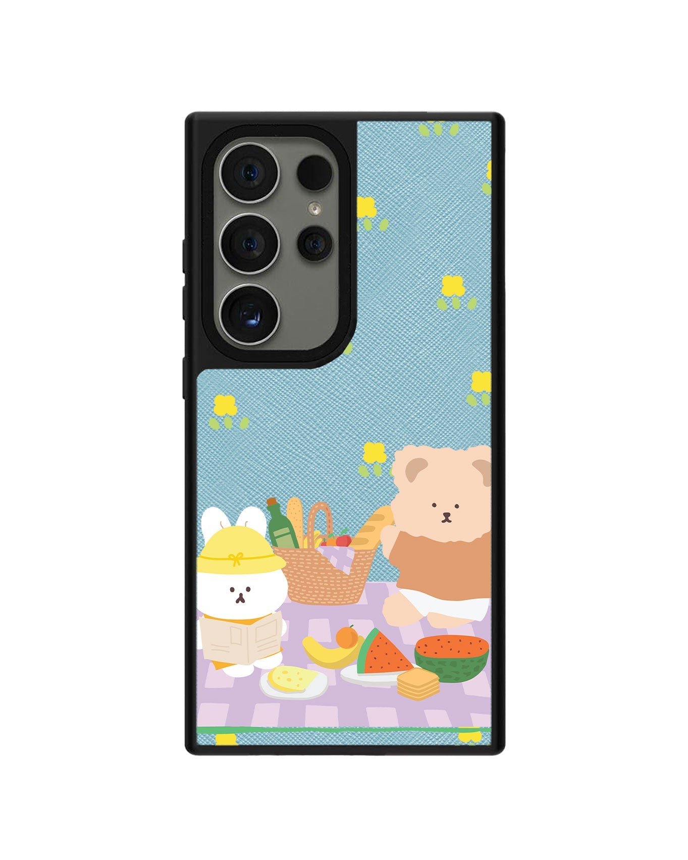 Android Leather Grip - Picnic Bear Lilac