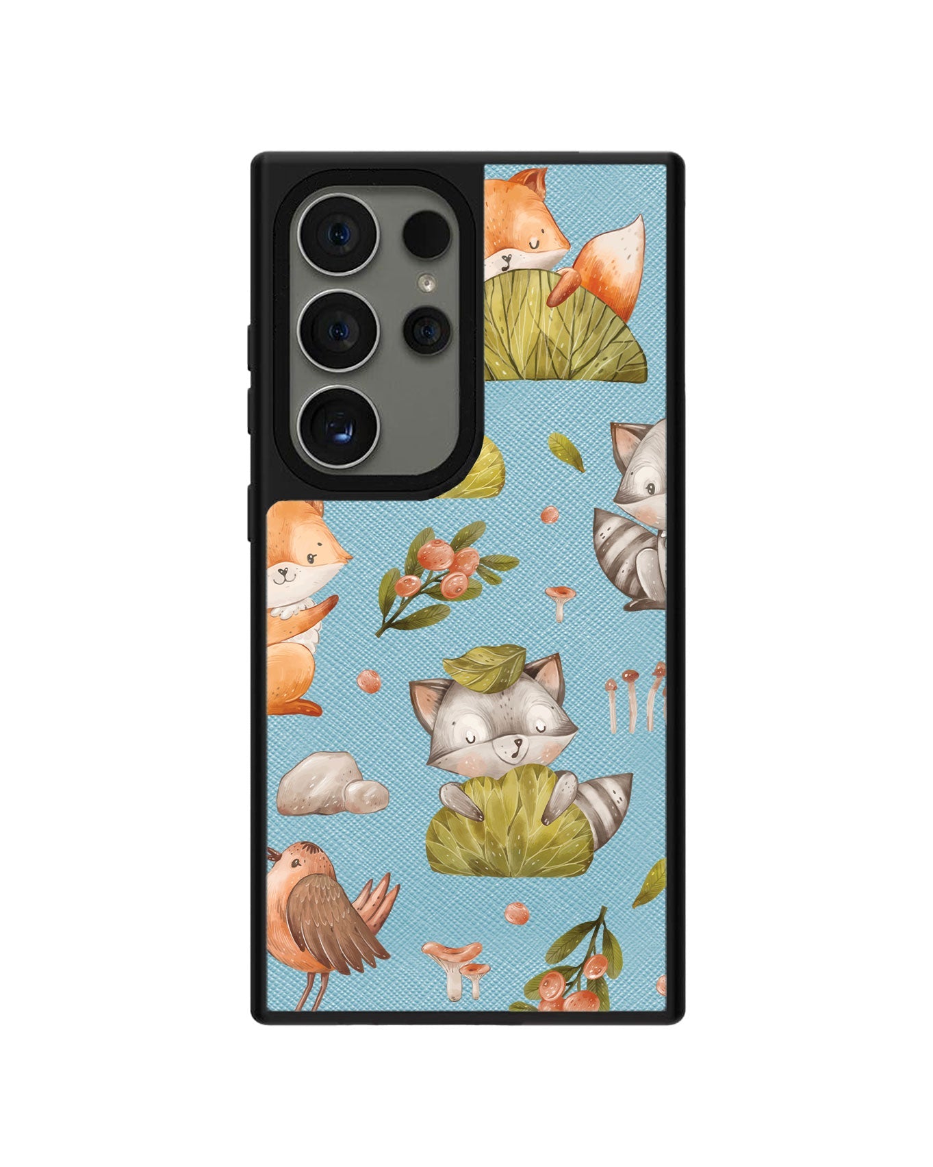 Android Leather Grip - Racoon and Friends