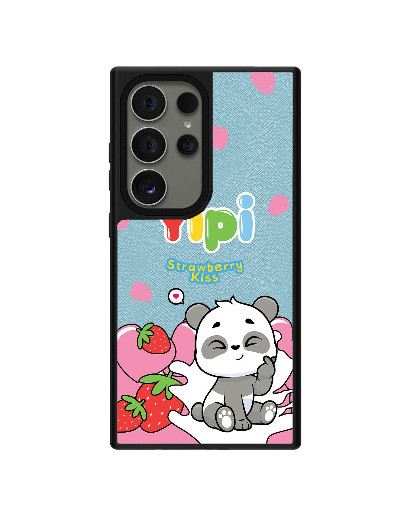ด้ามจับหนัง Android - Yipi Strawberry Kiss