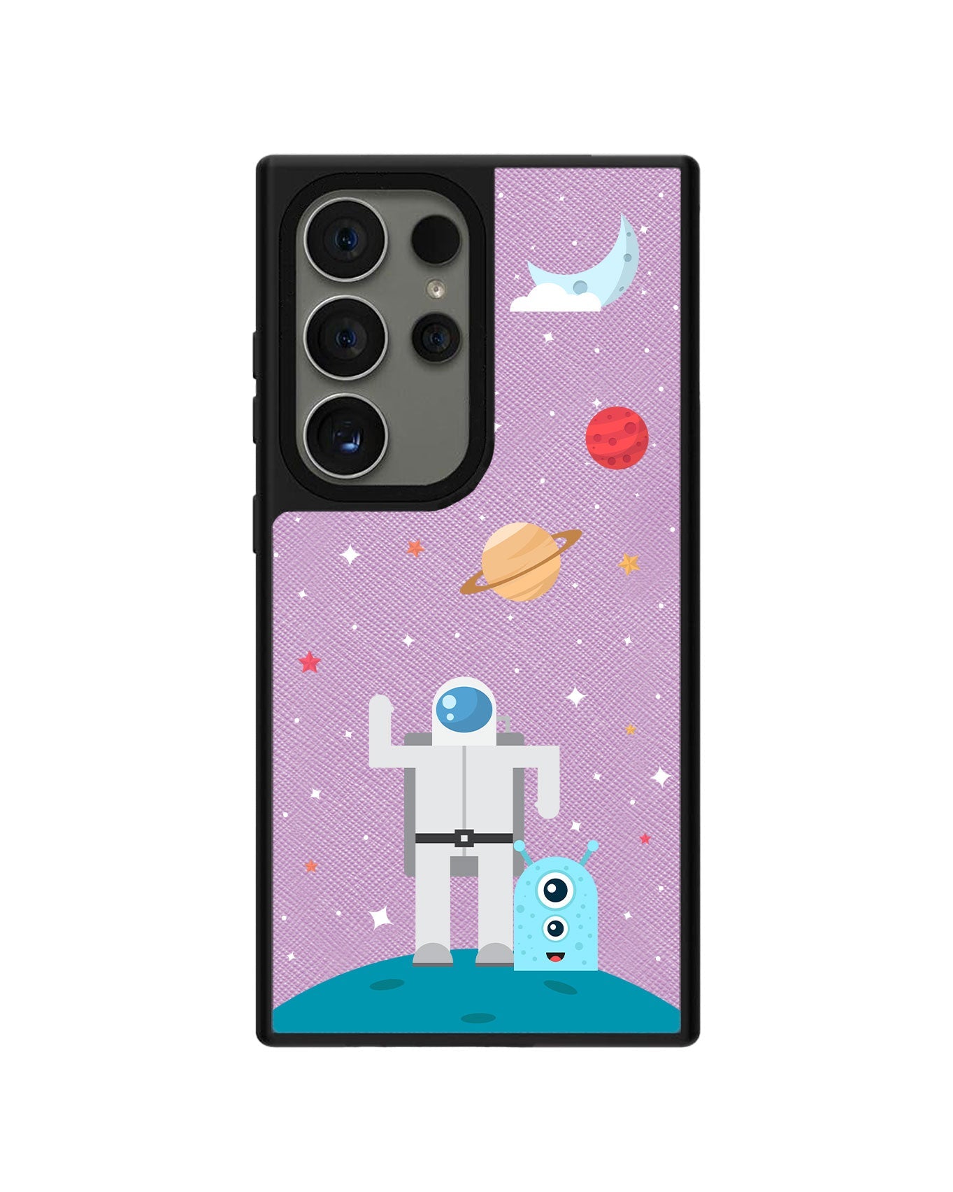 Android Leather Grip - Blue Alien