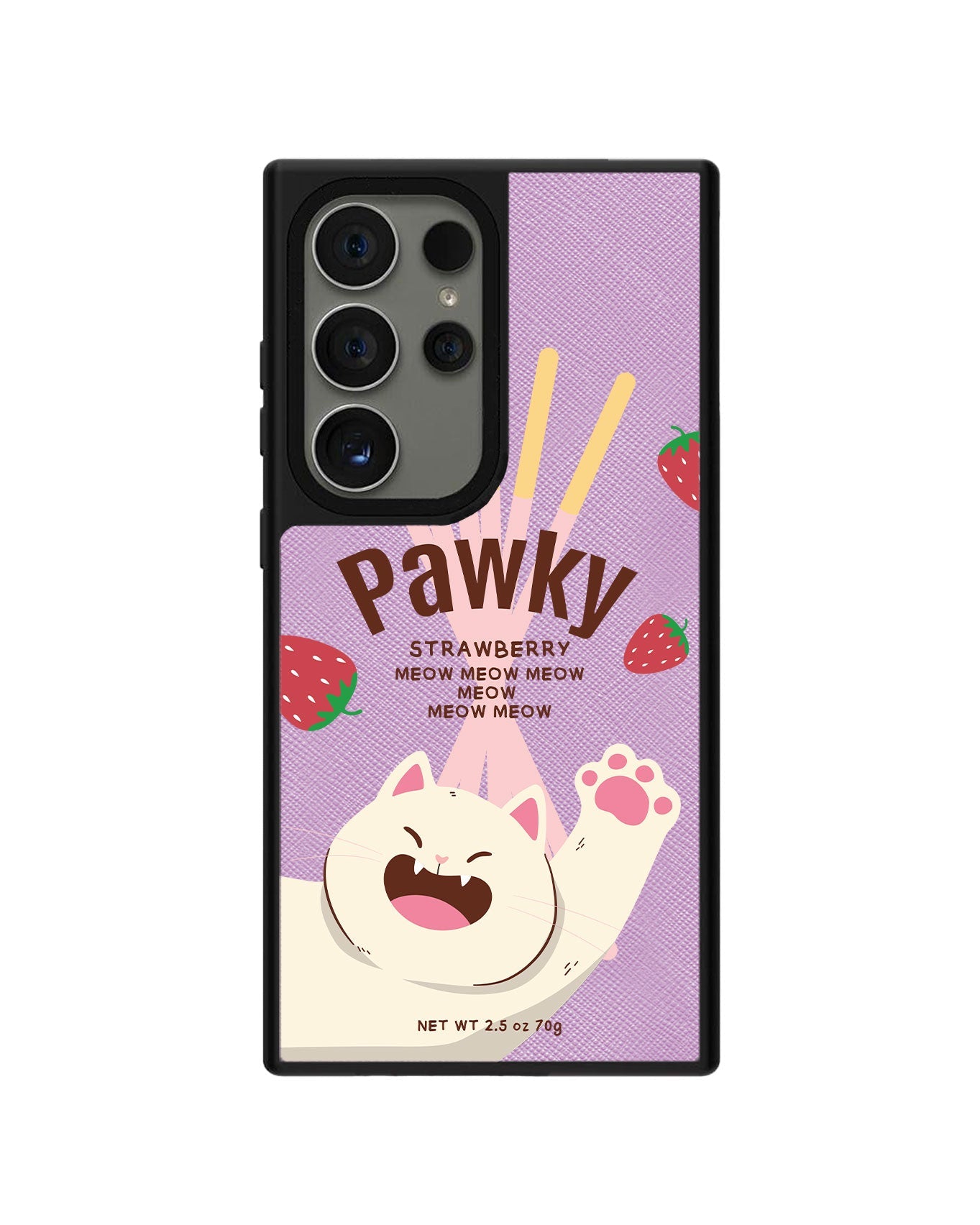 Android Leather Grip - Pawky Cat