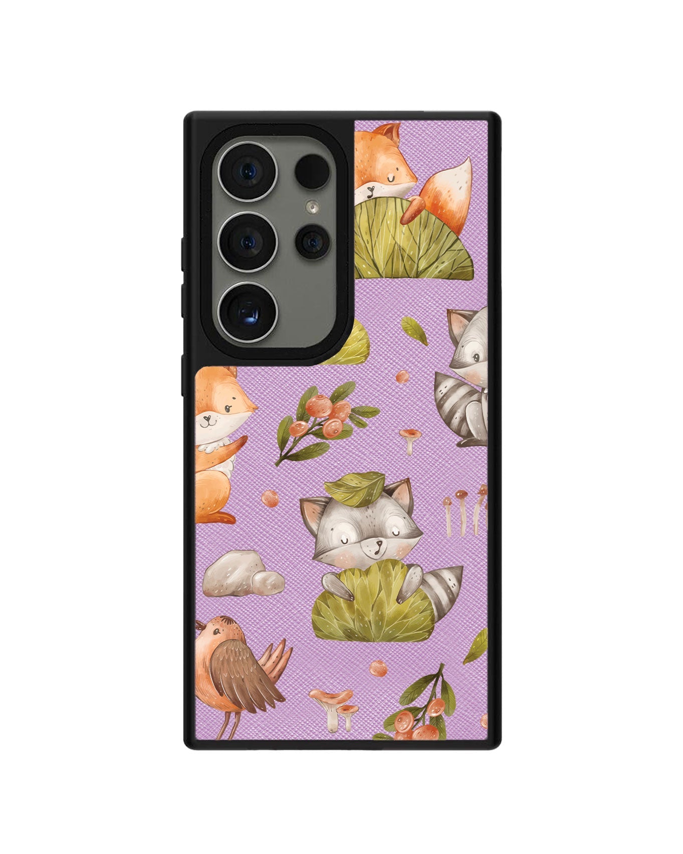 Android Leather Grip - Racoon and Friends