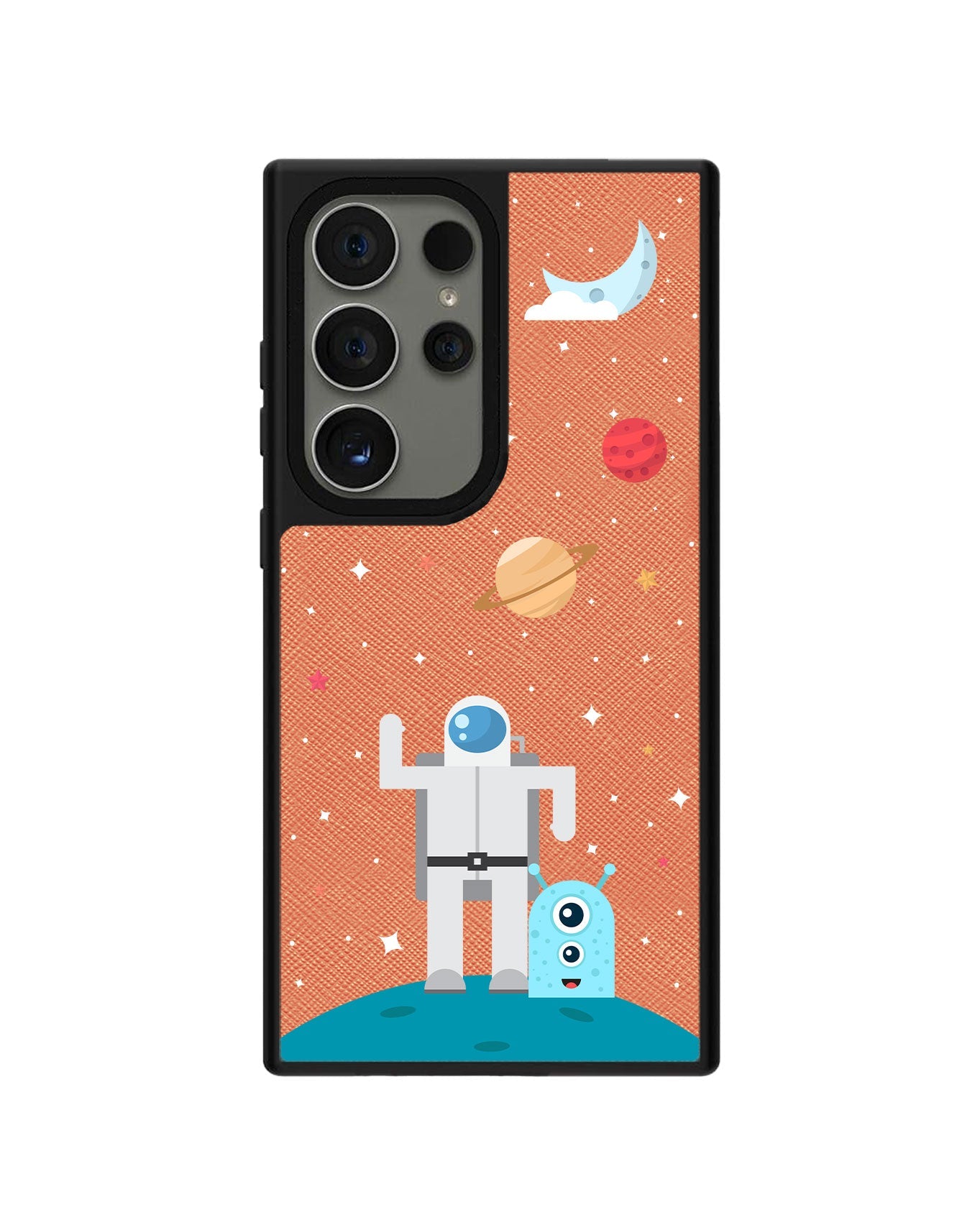 Android Leather Grip - Blue Alien