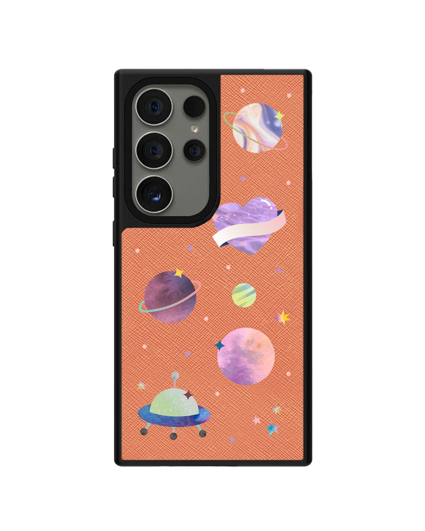 Android Leather Grip - Pink Planet