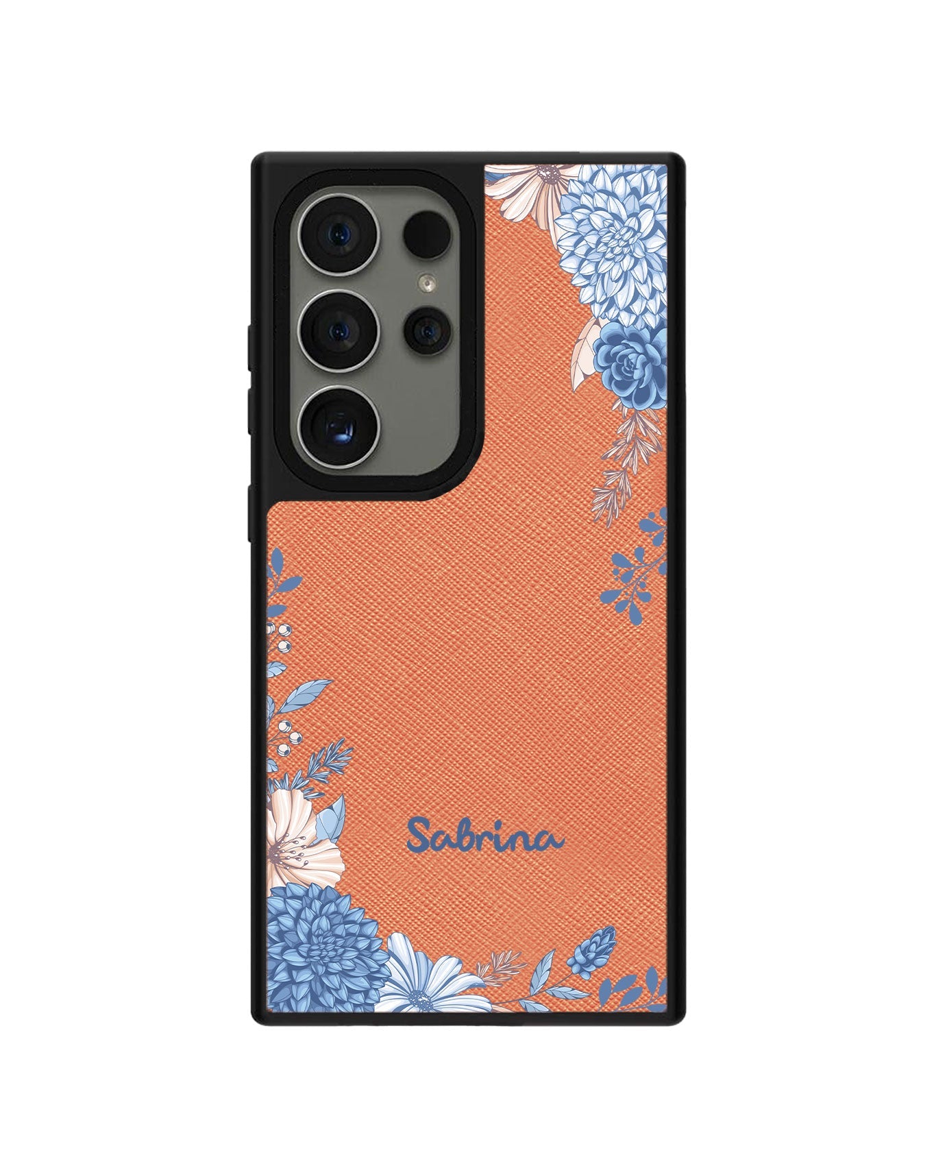 Android Leather Grip - Blue Florals