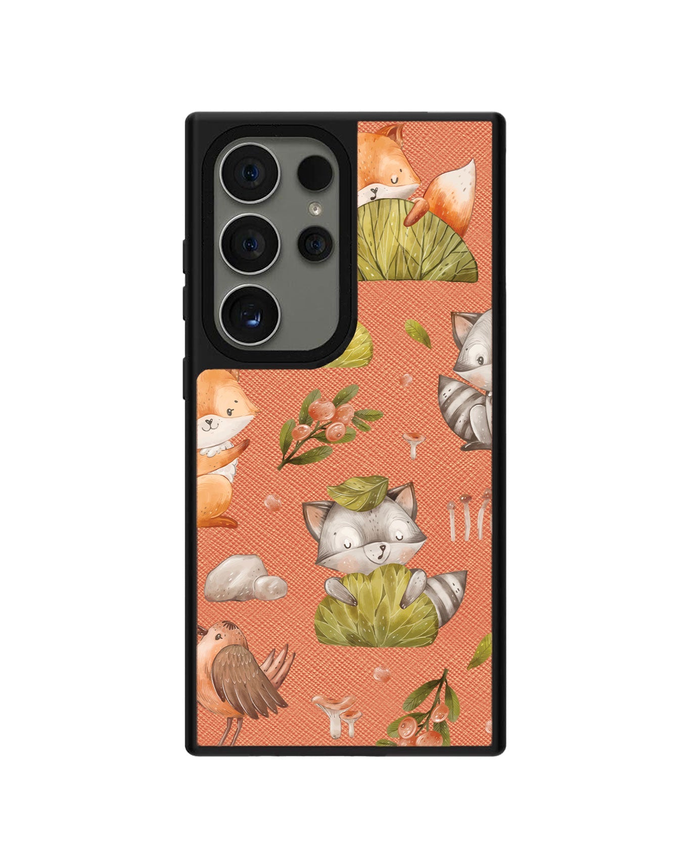 Android Leather Grip - Racoon and Friends