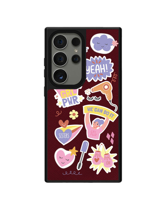 Android Leather Grip - Girl Power Sticker Pack