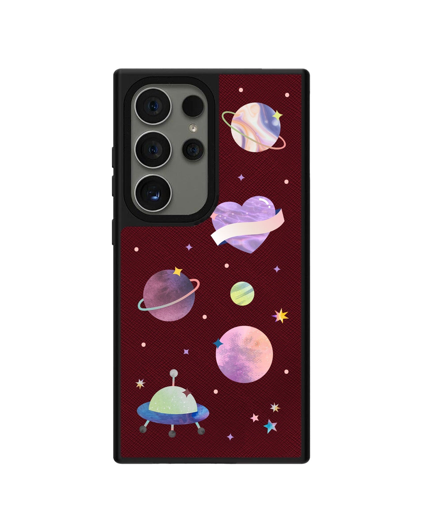 Android Leather Grip - Pink Planet