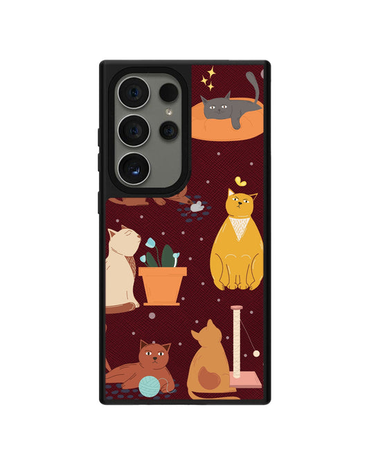 Android Leather Grip - Playful Cat