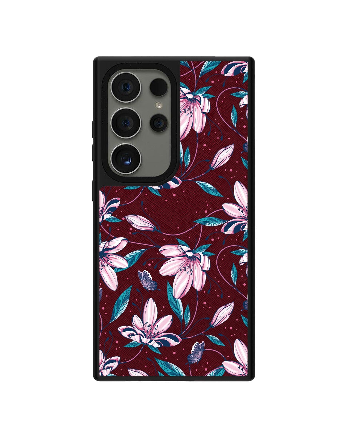 Android Leather Grip - Pink Tulip