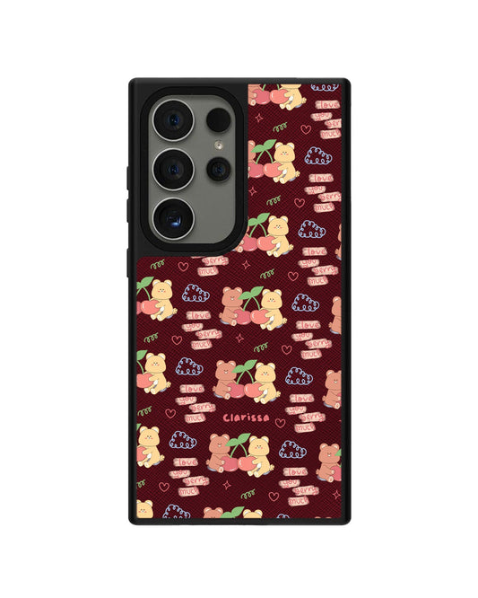 Android Leather Grip - Cherry Bear