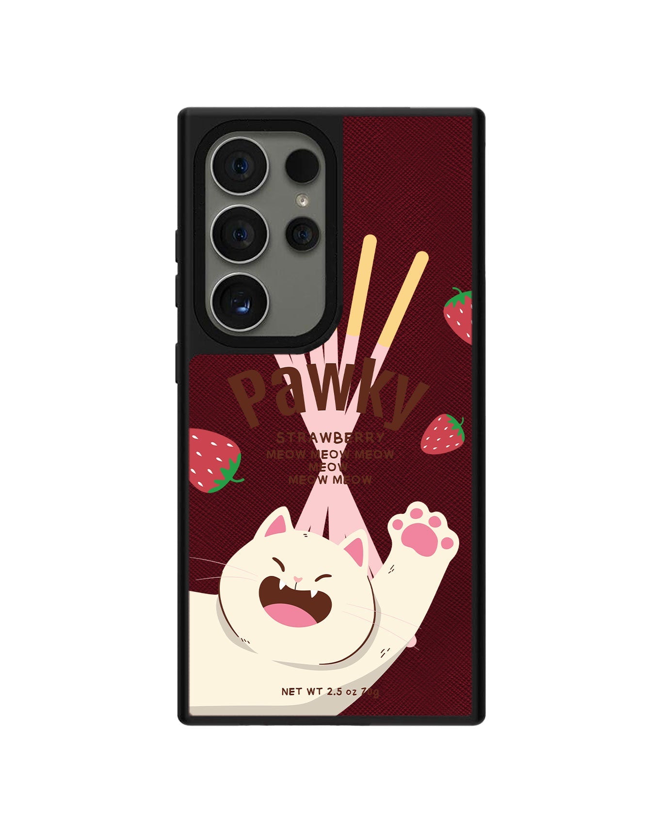 Android Leather Grip - Pawky Cat