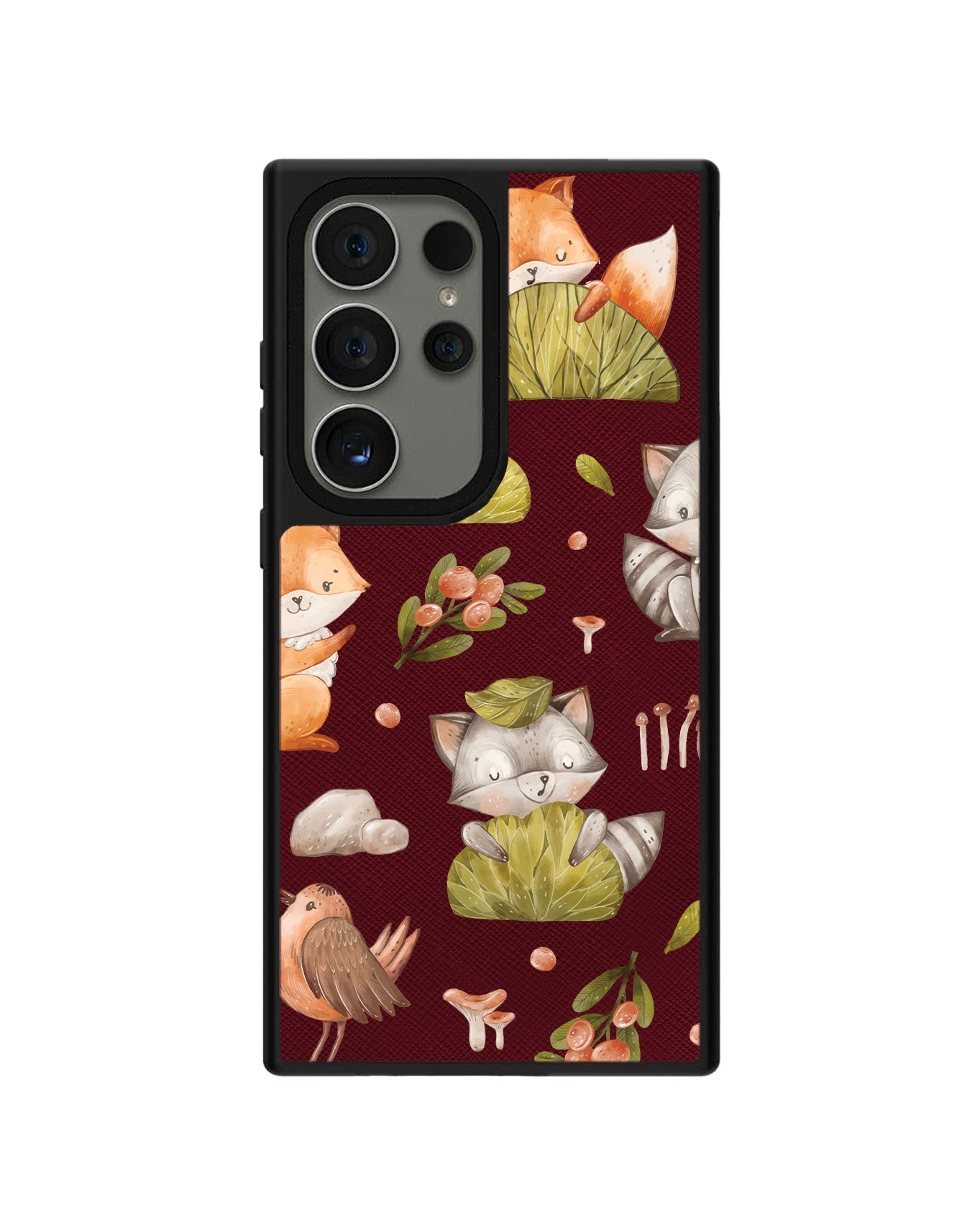 Android Leather Grip - Racoon and Friends