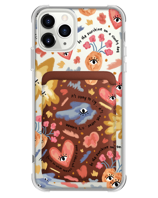 iPhone Magnetic Wallet Case - Abstract Lovers