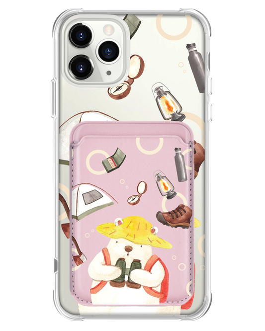iPhone Magnetic Wallet Case - Adventure of Bear