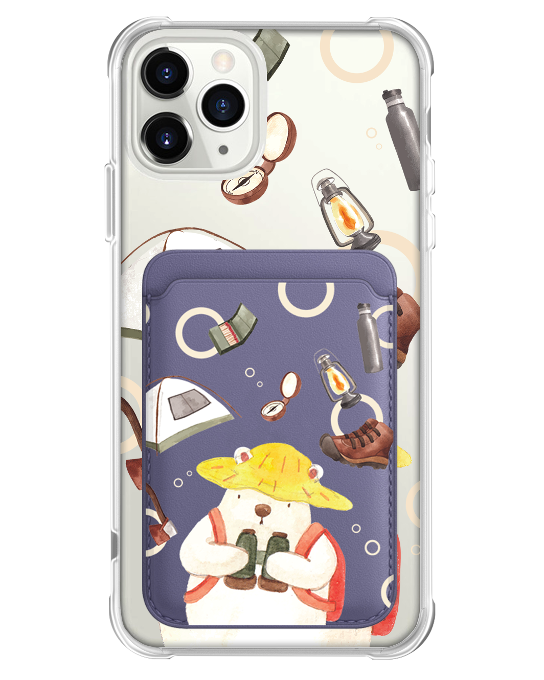 iPhone Magnetic Wallet Case - Adventure of Bear