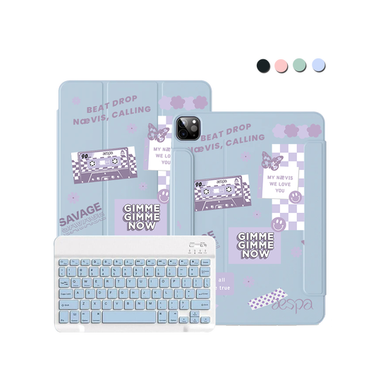ฝาพับคีย์บอร์ดไร้สายสำหรับ iPad / Android - สติ๊กเกอร์ Aespa