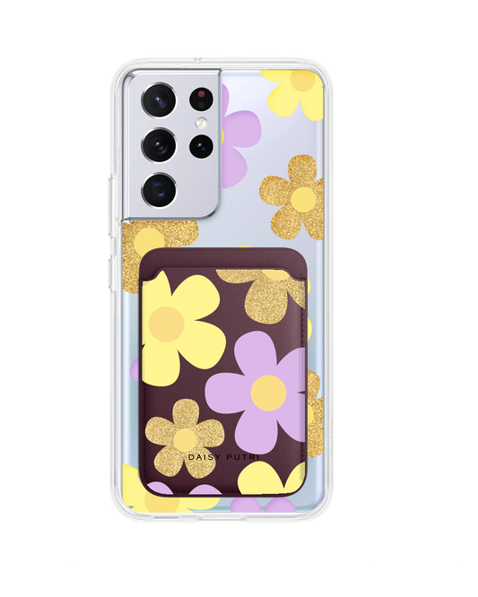 Android Magnetic Wallet Case -  Daisy Twinkle