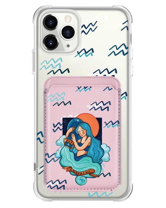 iPhone Magnetic Wallet Case - Aquarius