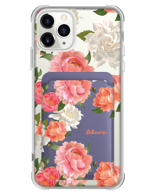 iPhone Magnetic Wallet Case - August Peony