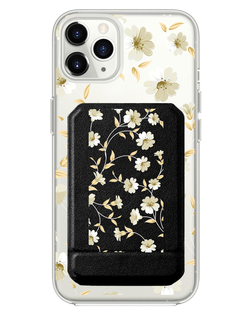 iPhone Magnetic Multifold Wallet - White Magnolia