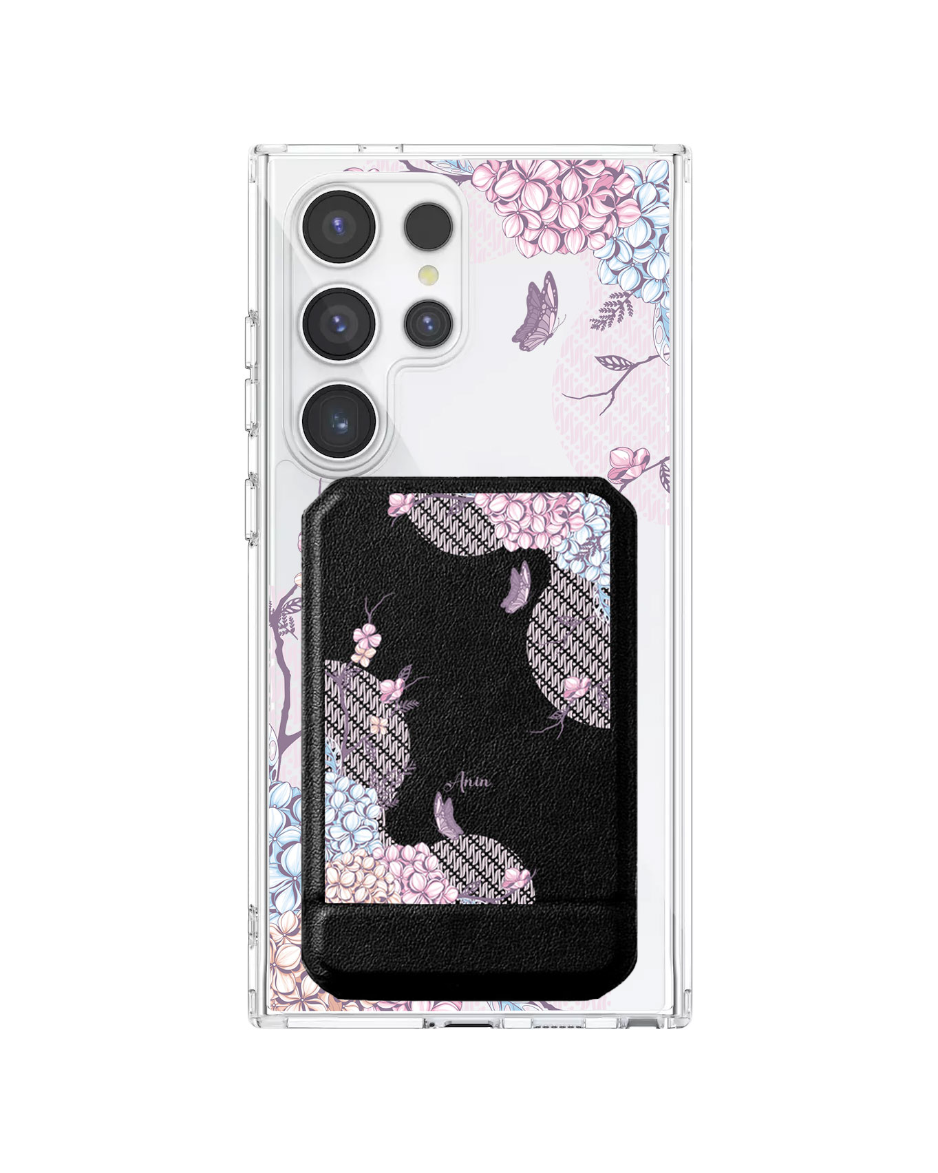Android Magnetic Multifold Wallet - Batik Floral