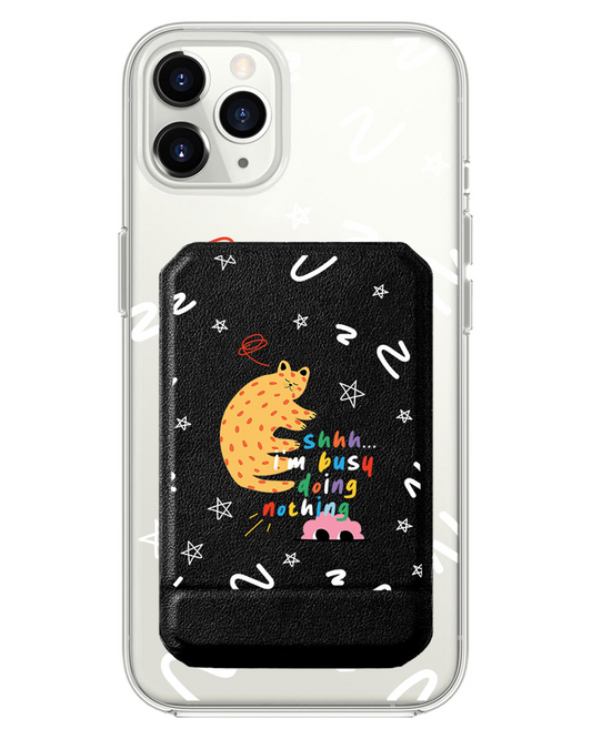 iPhone Magnetic Multifold Wallet - Busy Doing Nothing