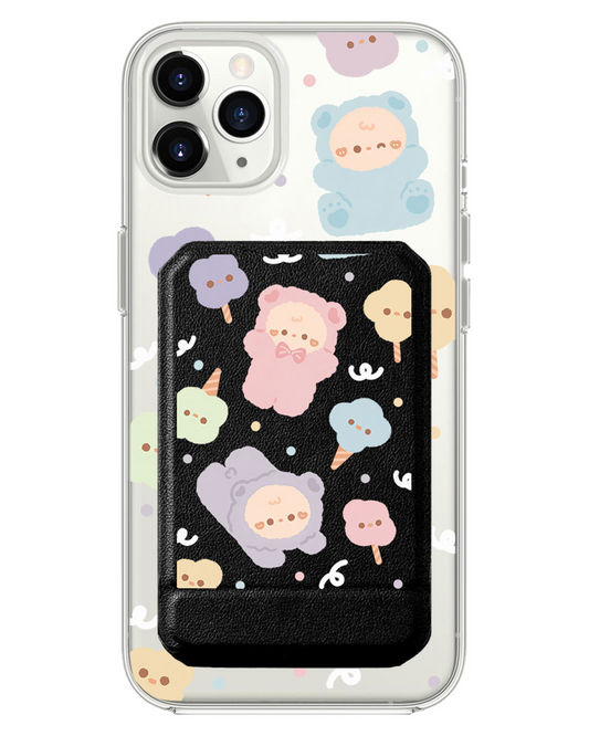 iPhone Magnetic Multifold Wallet - Cotton Teddy