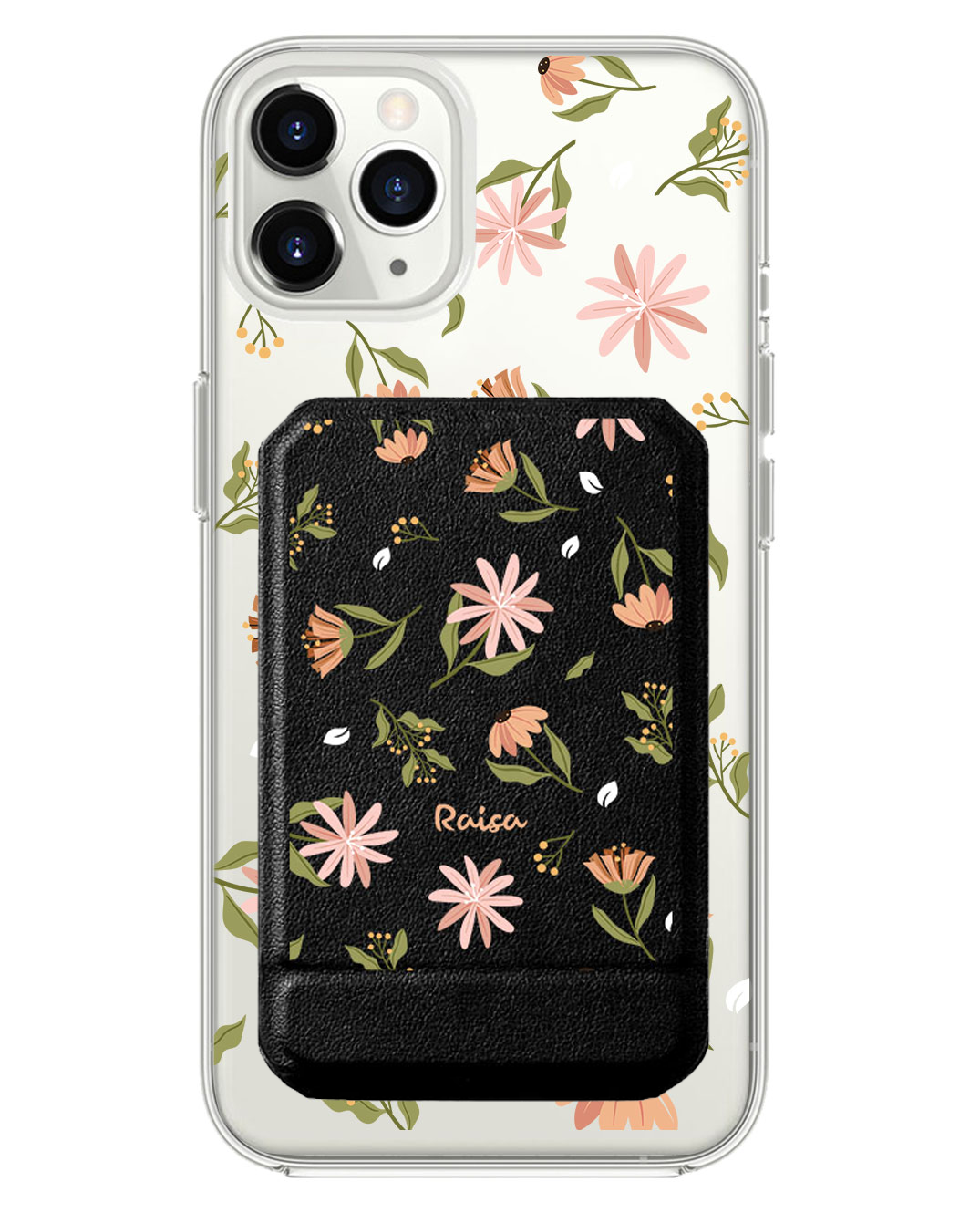 iPhone Magnetic Multifold Wallet - Cosmos Flower