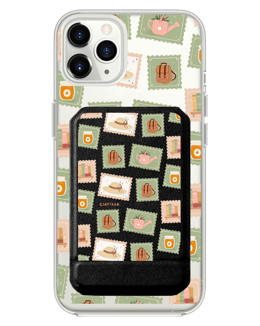 iPhone Magnetic Multifold Wallet - Cottagecore Stamps