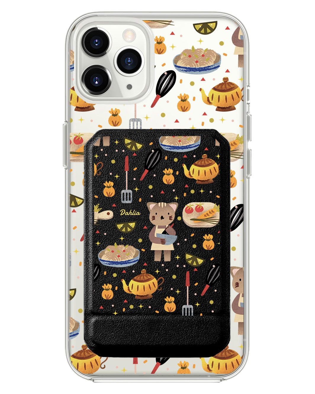 iPhone Magnetic Multifold Wallet - Cooking Cat