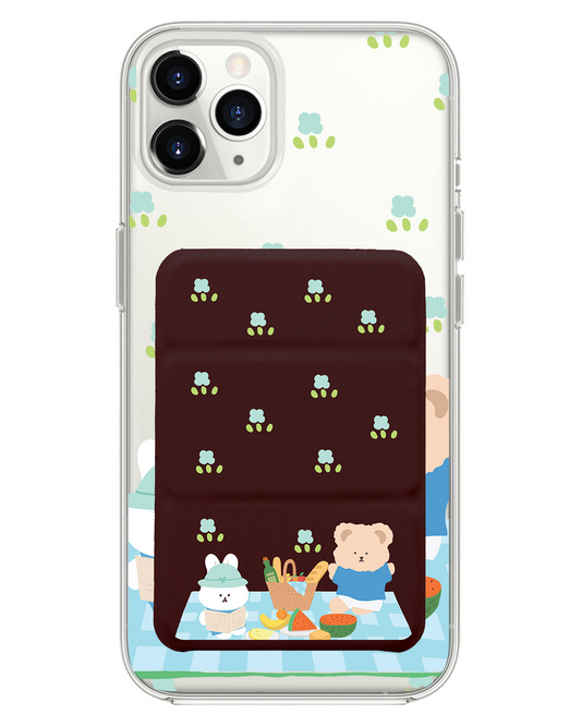 เคสแบบพับสามทบแม่เหล็กสำหรับ iPhone - สี Picnic Blue
