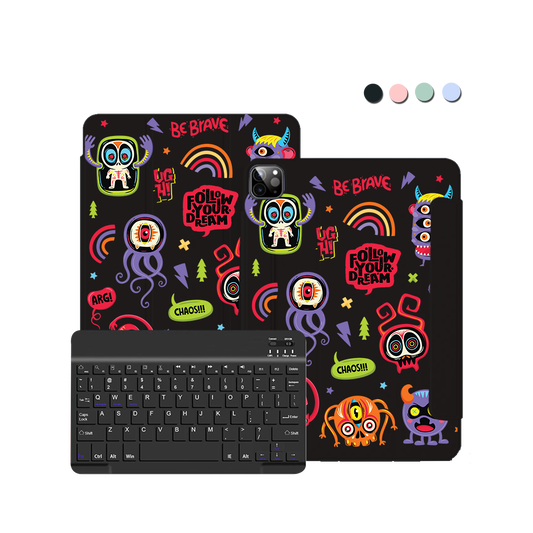 ฝาพับคีย์บอร์ดไร้สายสำหรับ iPad / Android - Baby Monster