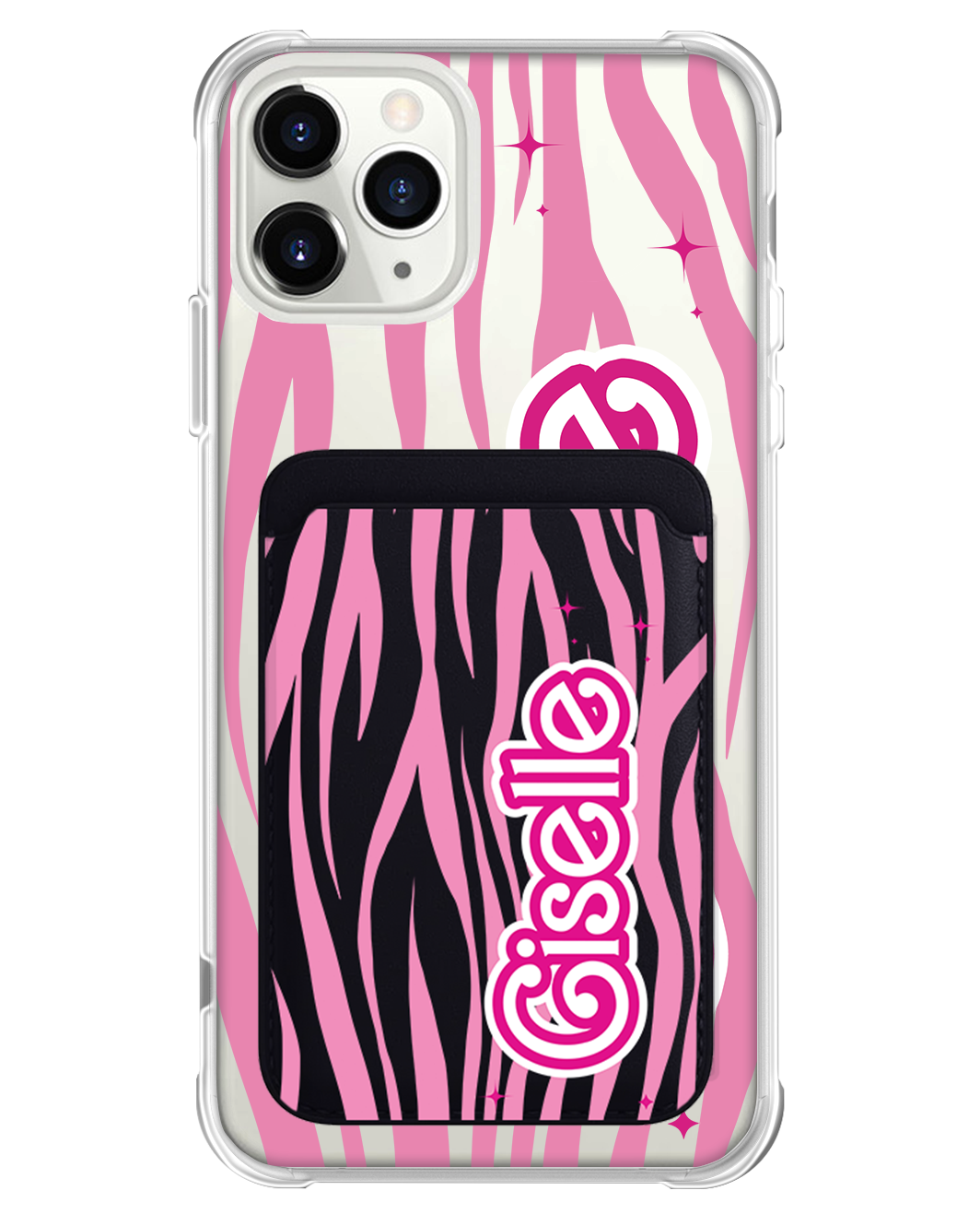 iPhone Magnetic Wallet Case - Barbie Zebra Pattern