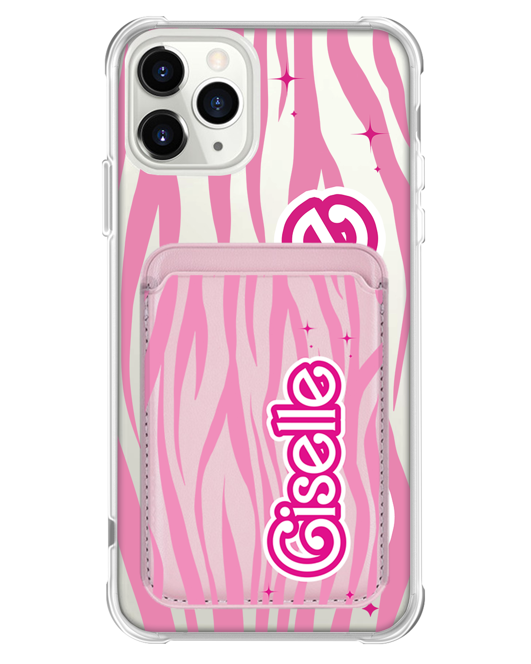 iPhone Magnetic Wallet Case - Barbie Zebra Pattern