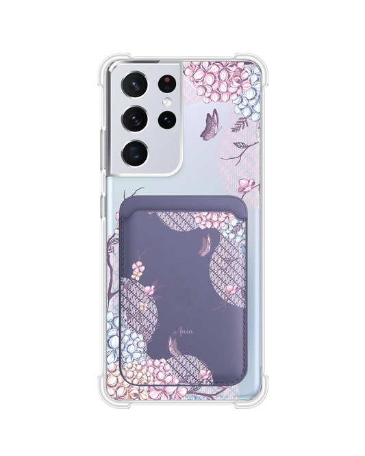 Android Magnetic Wallet Case - Batik Floral