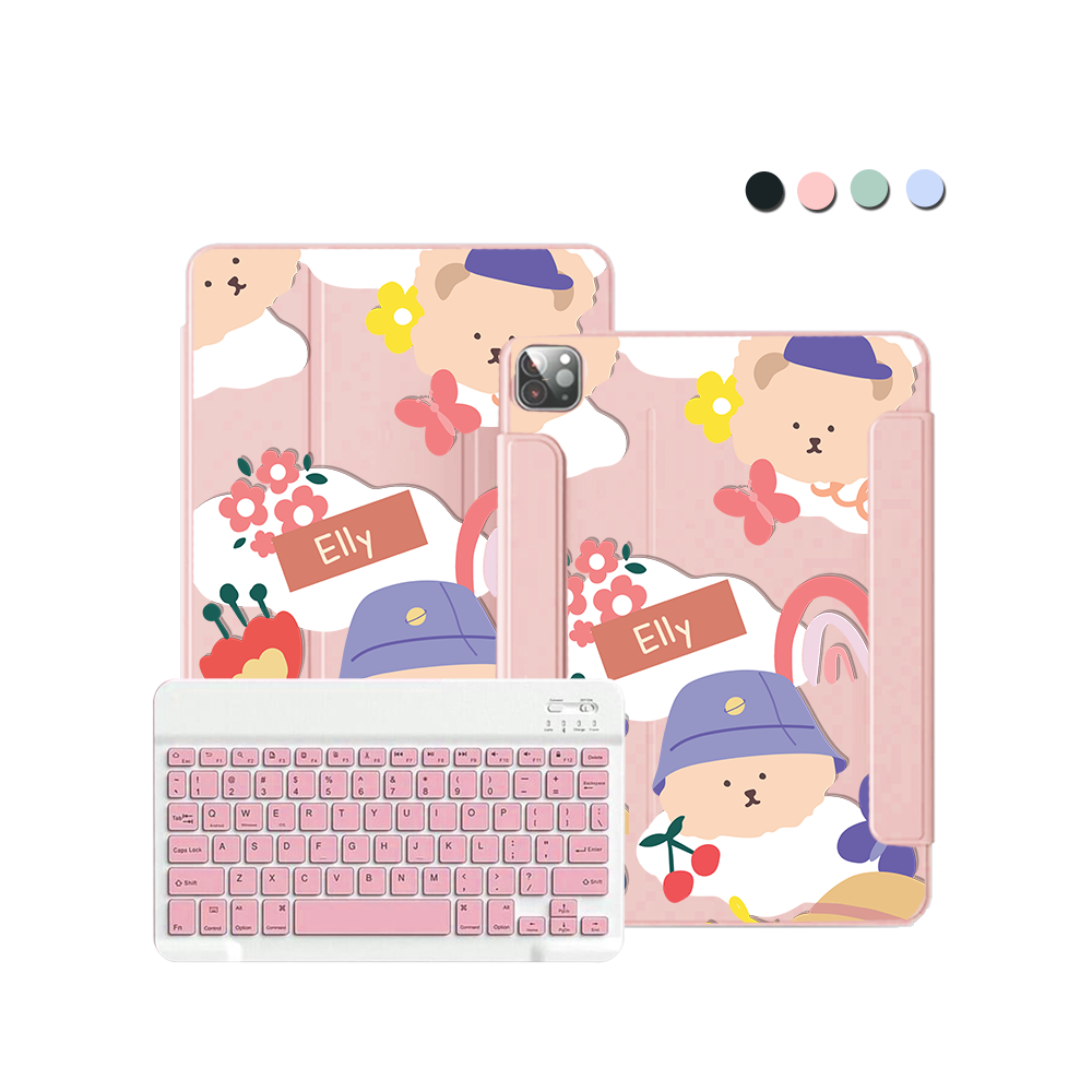 ฝาพับคีย์บอร์ดไร้สายสำหรับ iPad / Android - Bear in Style