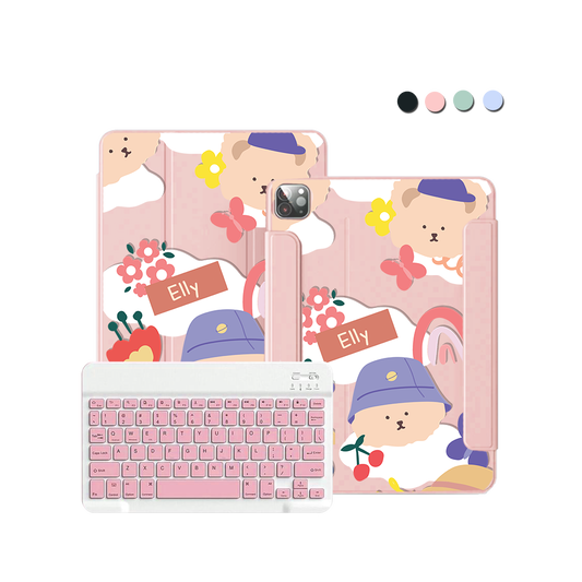 ฝาพับคีย์บอร์ดไร้สายสำหรับ iPad / Android - Bear in Style