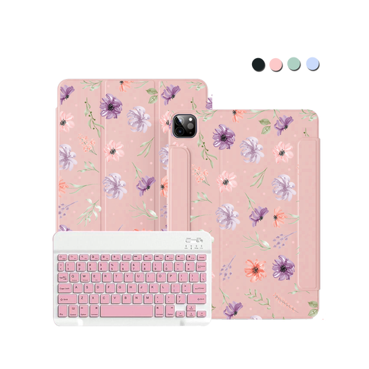 ฝาพับคีย์บอร์ดไร้สายสำหรับ iPad / Android - Botanical Garden 3.0