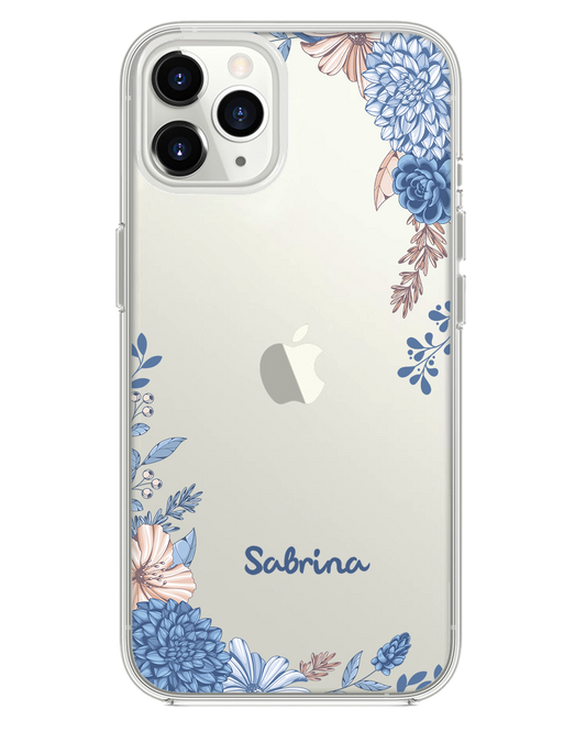 iPhone Rearguard Hybrid - ลายดอกไม้สีน้ำเงิน