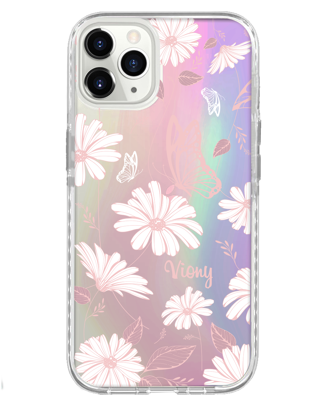 iPhone Rearguard Holo - ลายผีเสื้อและดอกเดซี่