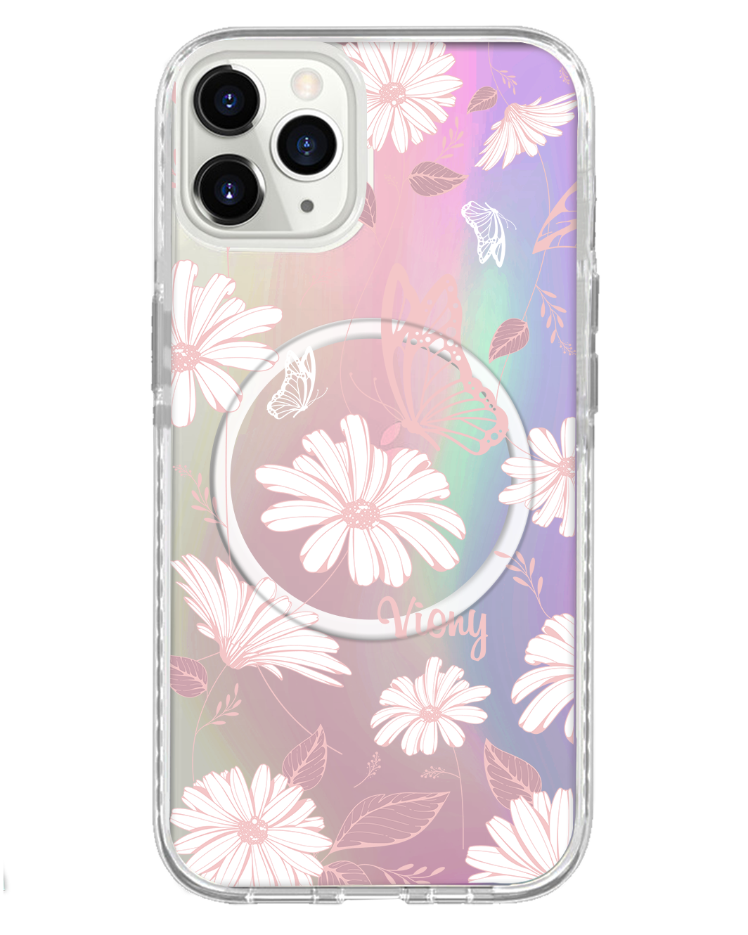 iPhone Rearguard Holo - ลายผีเสื้อและดอกเดซี่