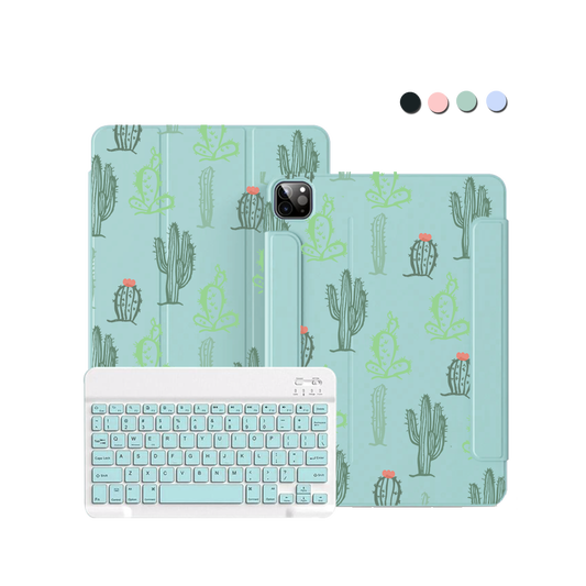 ฝาพับคีย์บอร์ดไร้สายสำหรับ iPad / Android - แคคตัส