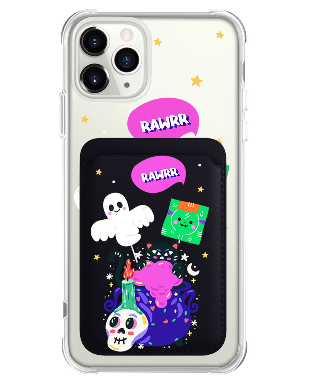 iPhone Magnetic Wallet Case - Cat Monster